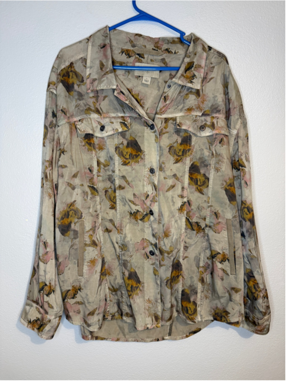 Marrakech Floral Cupro Blend Utility Jacket Women’s L
